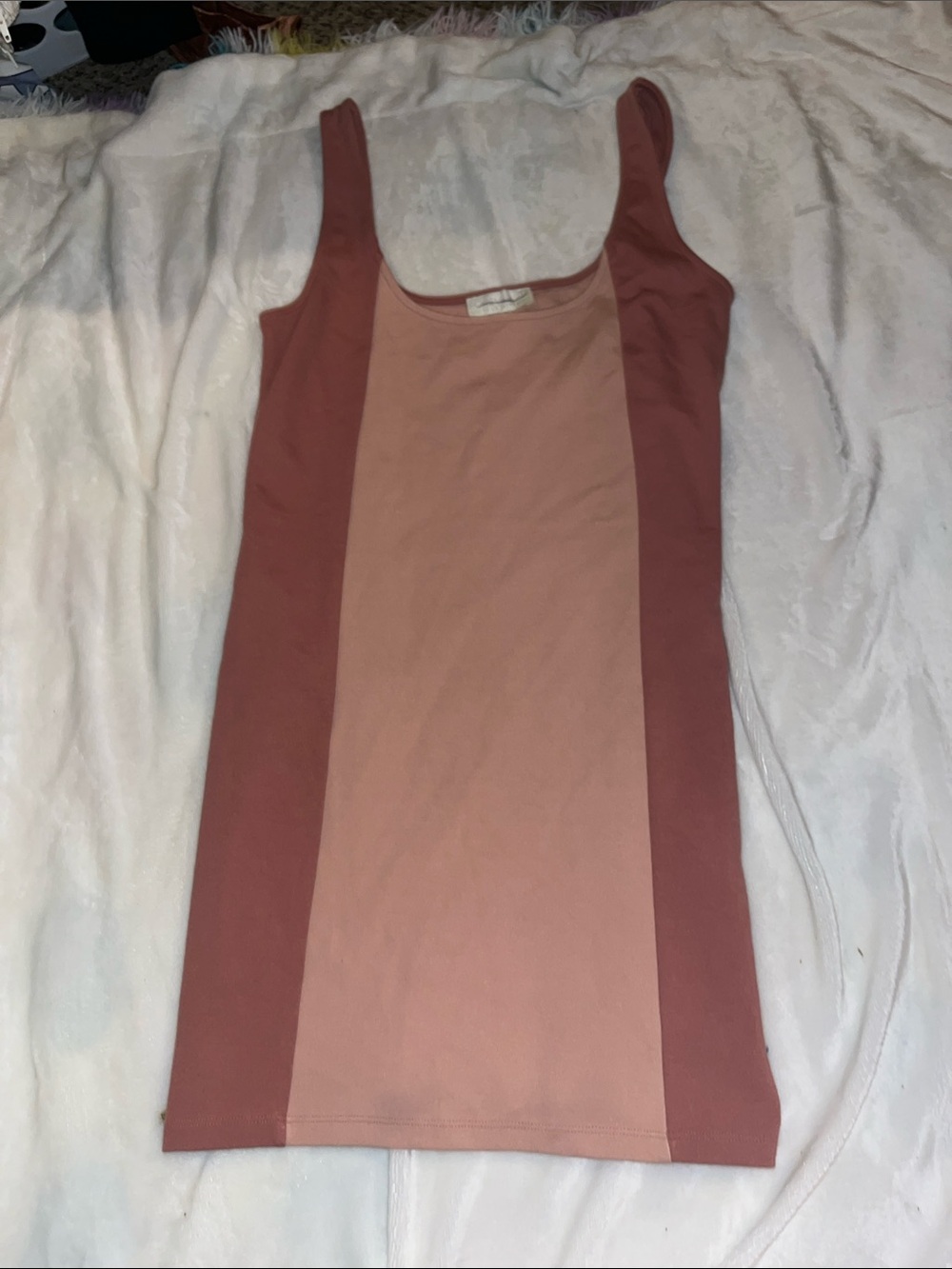 Forever 21 Pink Colorblock Tank Dress
